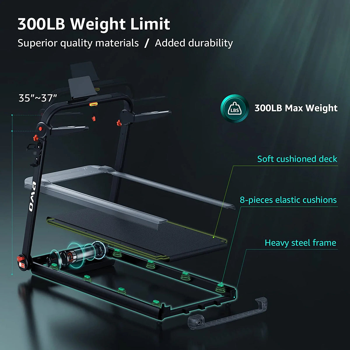 2.5HP Folding Treadmill with LED Display X279