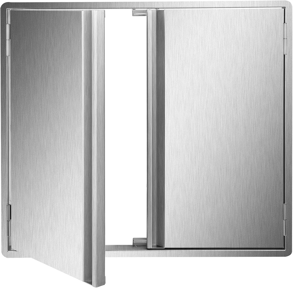Outdoor Kitchen BBQ Access Door Stainless Steel Double Wall Vertical Door X756186