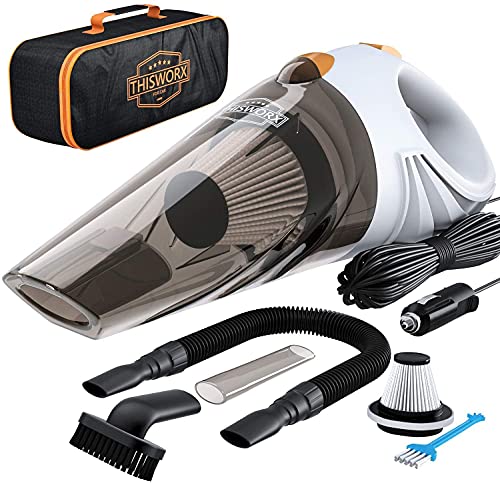 Portable Handheld Car Vacuum Cleaner with 16ft Cord, Bag, and Attachments H164091