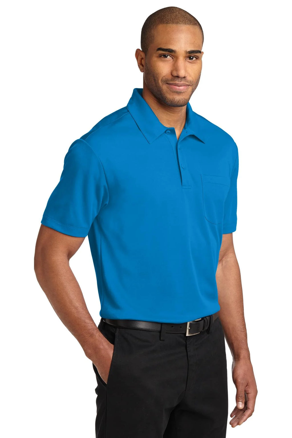 4XL Brilliant Blue Performance Pocket Polo Z94925