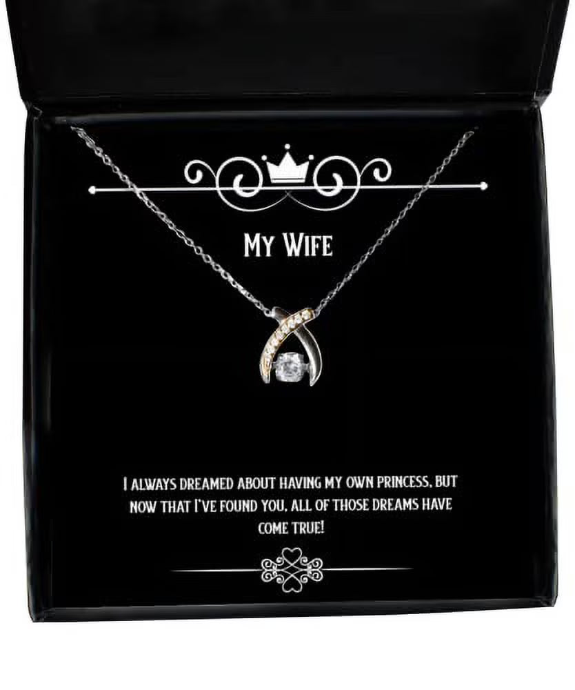 Wife Wishbone Dancing Necklace Q749141