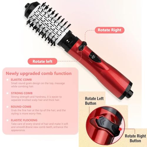 3-in-1 Hot Air Styler and Rotating Hair Dryer with 2 Interchangeable Brushes (Gold) Z7231