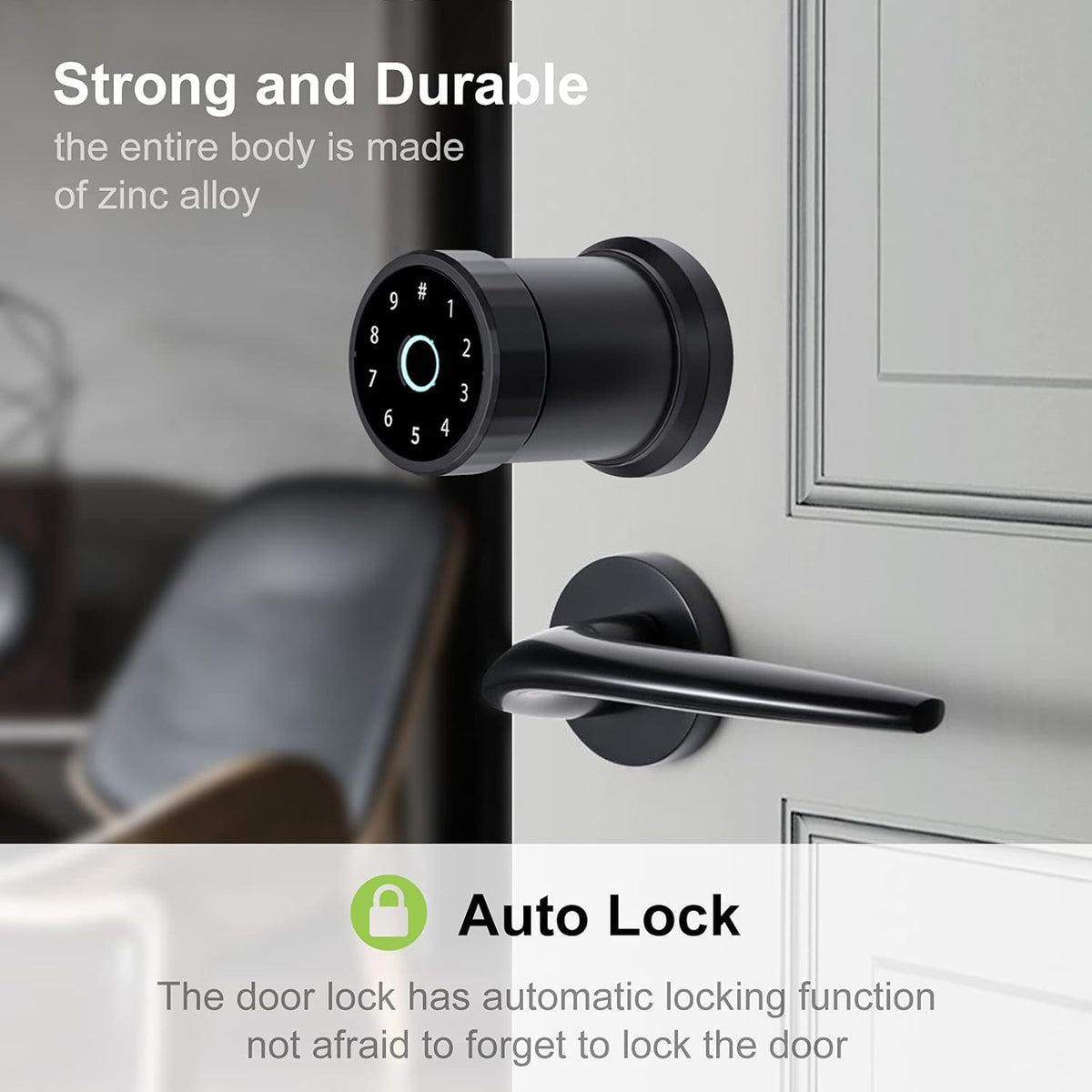 Smart Lock 4-in-1 Keyless Entry Door Lock Pack of 2 R94148