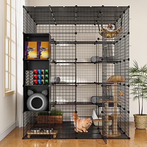 Large Cat Cage with Roof Hammock Platforms B143