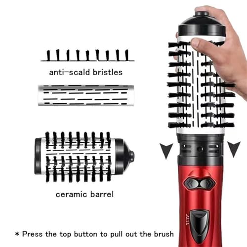3-in-1 Hot Air Styler and Rotating Hair Dryer with 2 Interchangeable Brushes (Gold) Z7231
