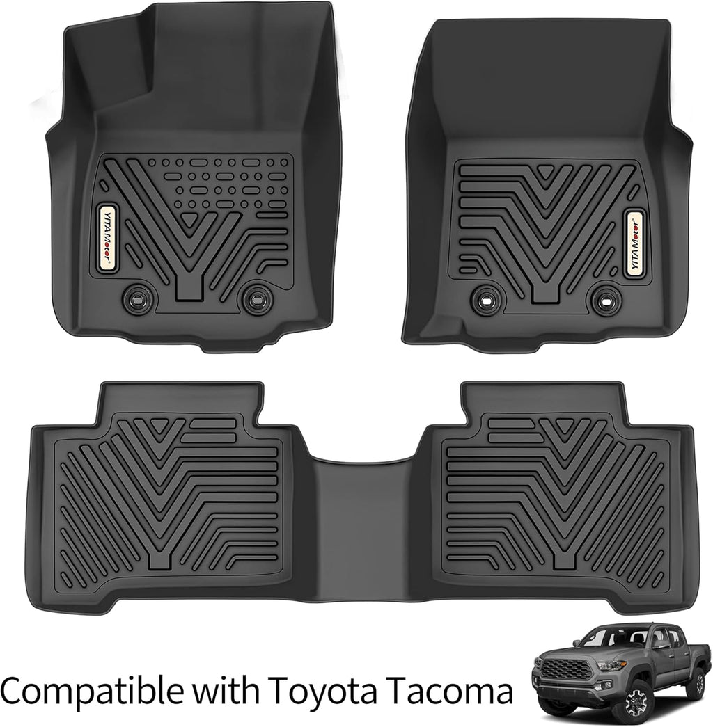 Custom Fit All-Weather Floor Mats 1st & 2nd Row Black K43528