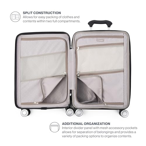 Royal Blue 21 Inch Hardside Expandable Luggage with 8 Spinner Wheels I545