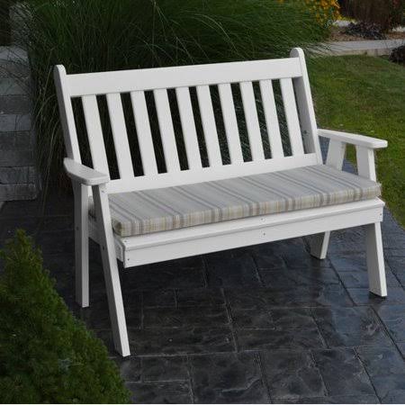 White Plastic Garden Bench U379