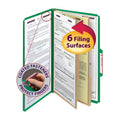 Green Legal Size File Folder with Fasteners, 10 per Box B952