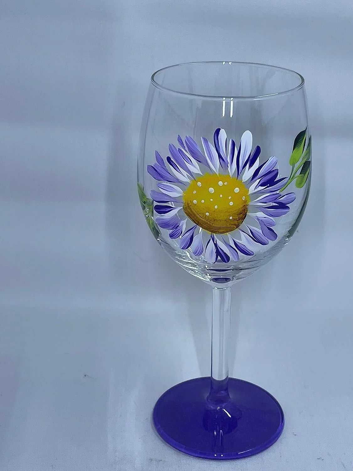 Hand Painted Flower Wine Glasses C8724
