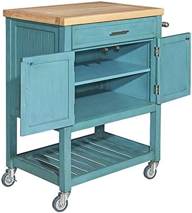 Teal Kitchen Cart S8743