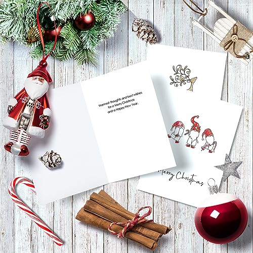 Pack of 24 Merry Christmas Cards with Envelopes, 4" x 6" K165882