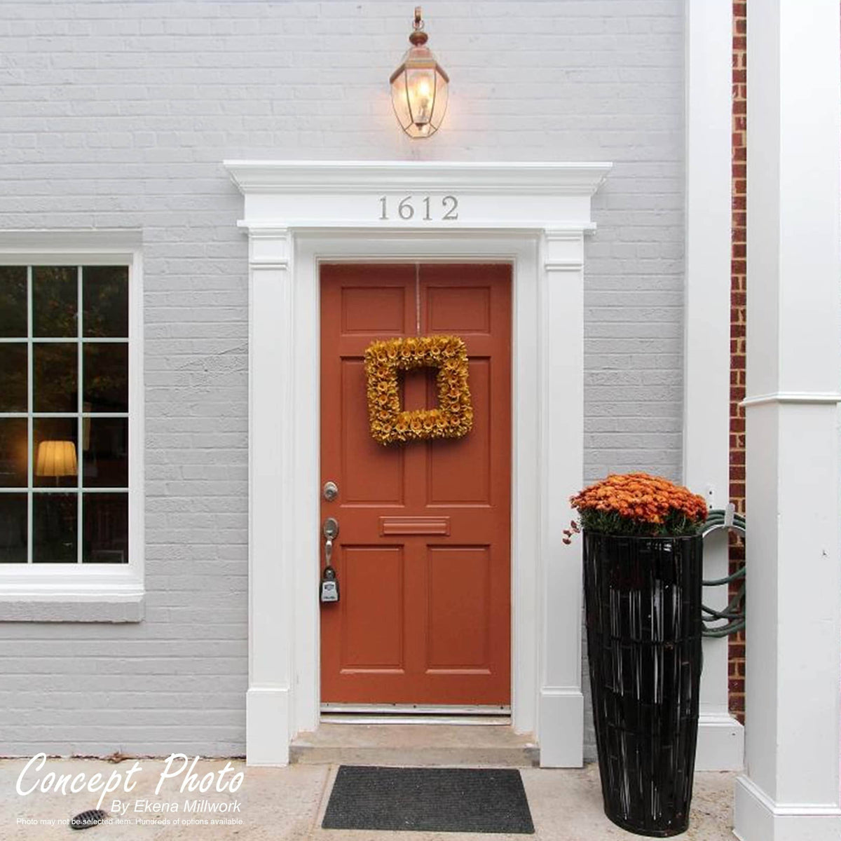 Plain PVC Pilaster with Standard Capital & Base (Pair) U10496