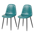 Blue and Black Set of 2 Dining Chair E656