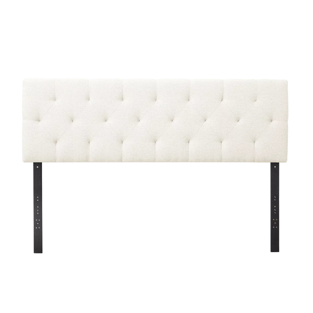 Cream Diamond Tufted Upholstered Headboard P2989