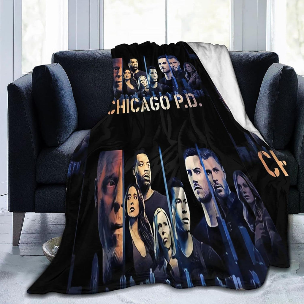 Black Fleece Throw Blanket N4176