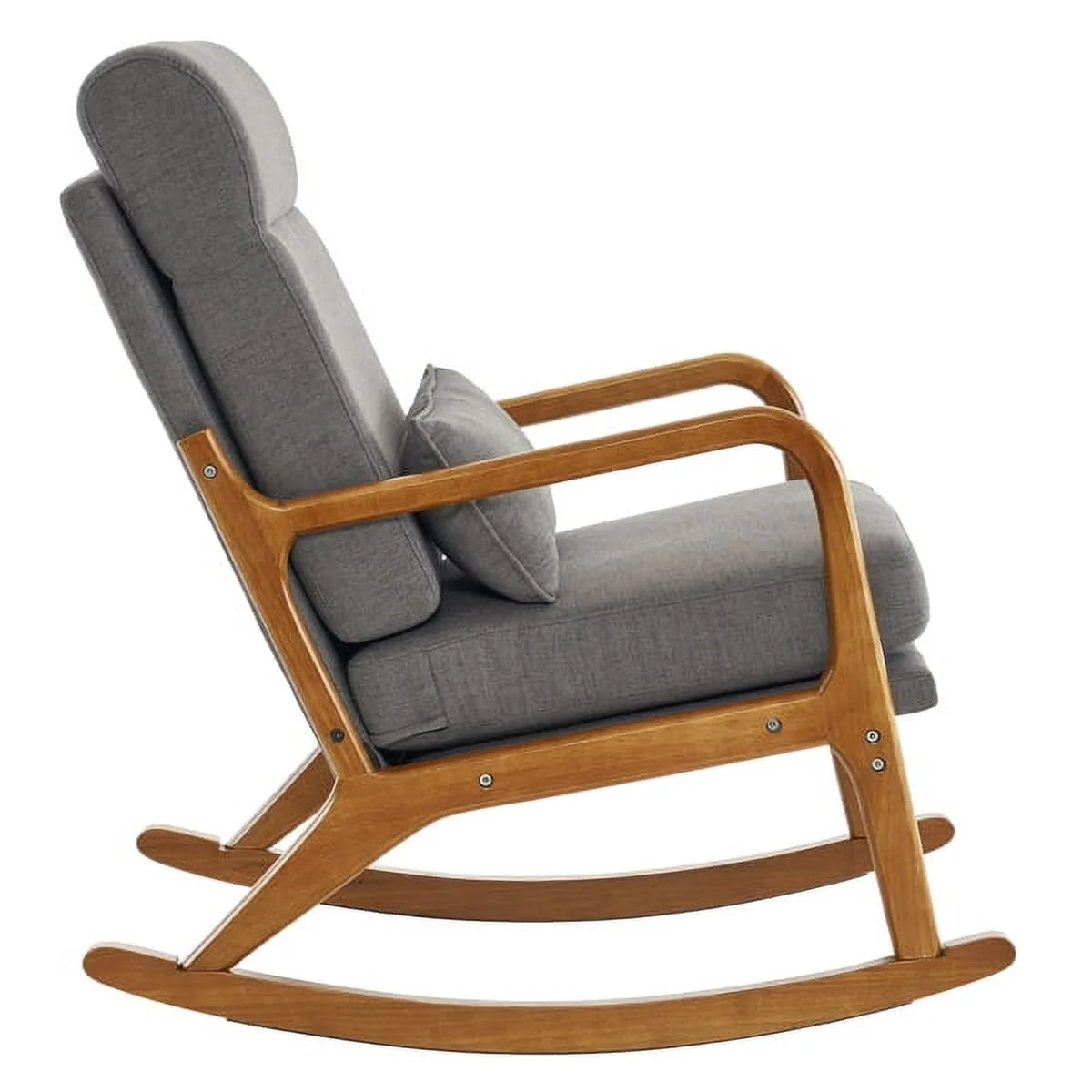 Solid Wood Linen Rocking Chair R938