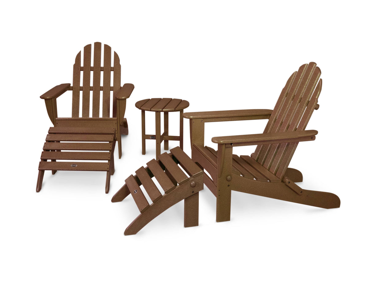 Teak 5-Piece Adirondack Chair Set R52395