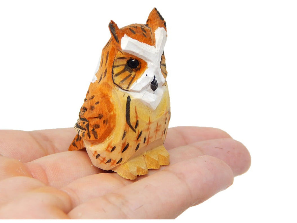 Wooden Owl Figurine F3241