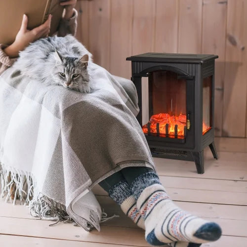 23" Electric Fireplace Heater, 750W/1500W, Black O77630