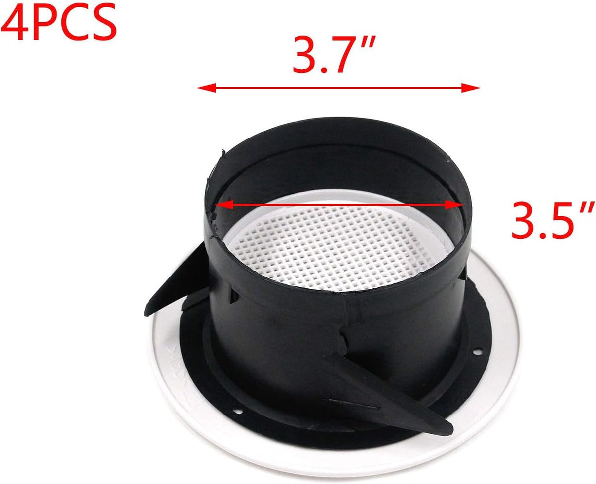 4PCS Round Plastic Air Vent Ceiling Vent Cover 94mm Pack of 2 Z88504
