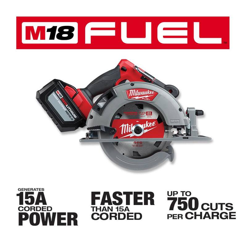 18V Lithium-Ion Brushless Cordless 7-1/4 in. Circular Saw Kit with Grinder W88700