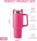 40 oz Stainless Steel Insulated Tumbler with Straw and Handle D745027
