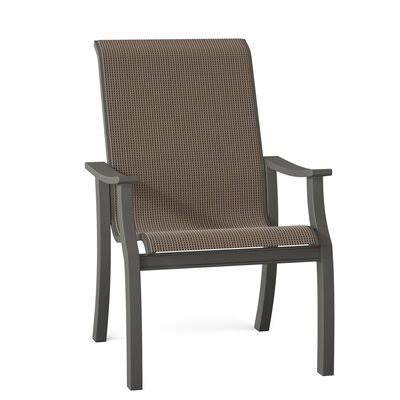 Patio Dining Armchair Textured Graphite Pecan Q83465