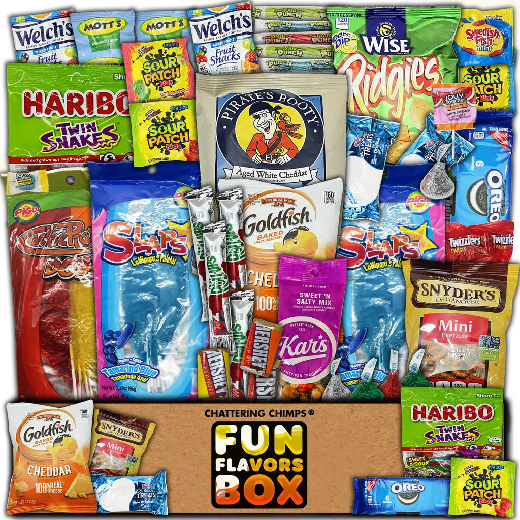 40 Snacks Variety Pack of Candy, Chips, Gummies N3700