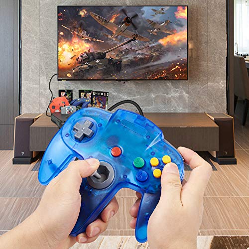 2-Pack Wired Classic Controller with 2 Extension Cords Clear Orange and Green X142