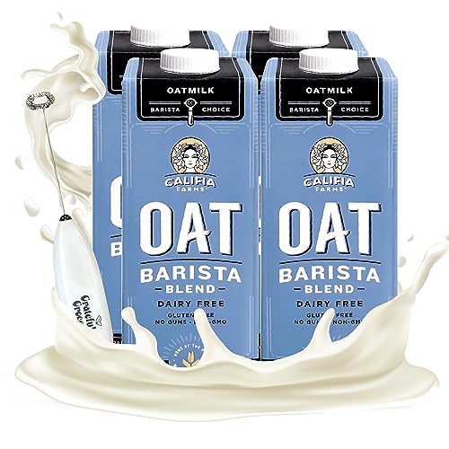 Oat Milk Barista Edition Bundle 32oz Bottles and Milk Frother Handheld U69878