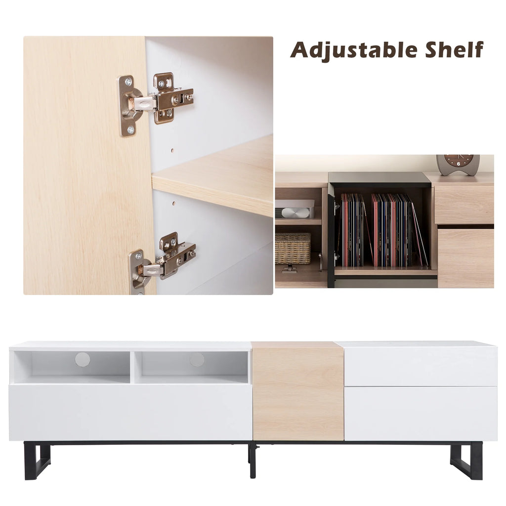 Modern TV Stand with Double Storage Space B498751