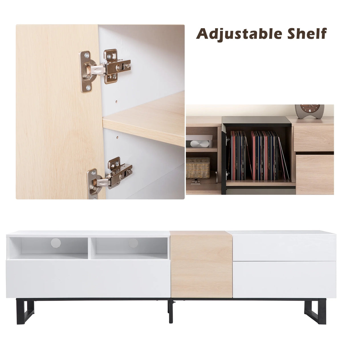 Modern TV Stand with Double Storage Space B498751