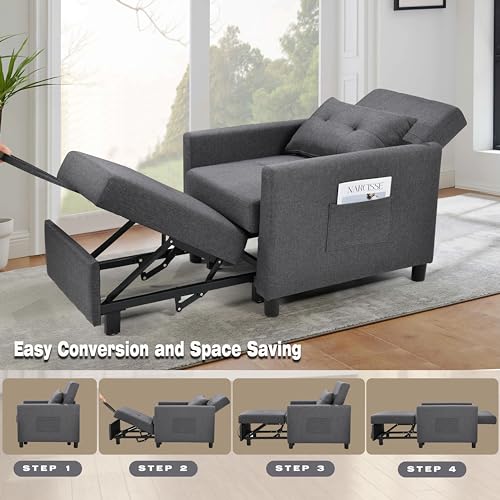 Deep Blue 3-in-1 Sofa Bed with Pullout Bed E2220