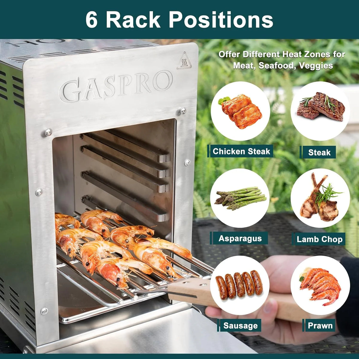 Portable Stainless Steel Propane Gas Grill E800185
