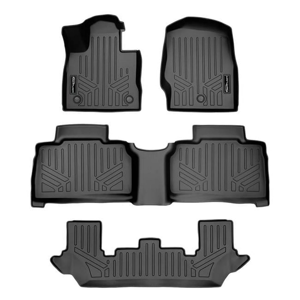 Black Floor Mats Liner Set with 2nd Row Bench Seats E947134