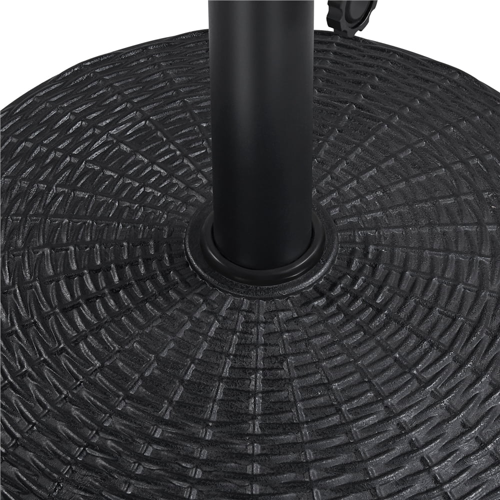 Black Round Resin and Iron Umbrella Base V375626