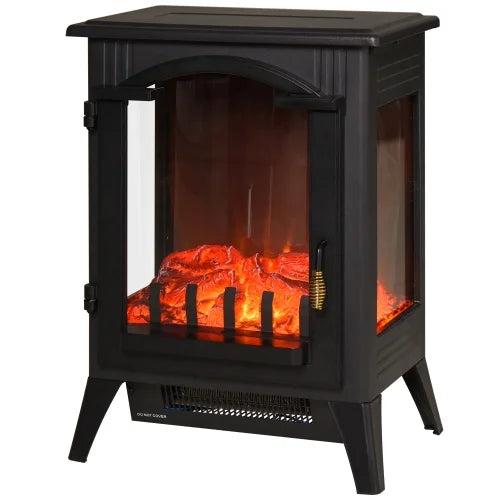 23" Electric Fireplace Heater, 750W/1500W, Black O77630