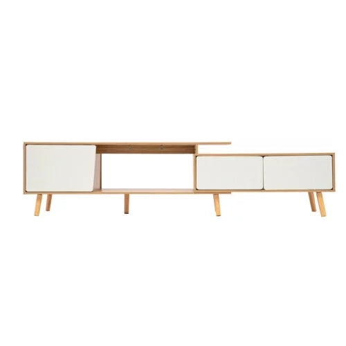 White Solid Wood TV Stand C1995