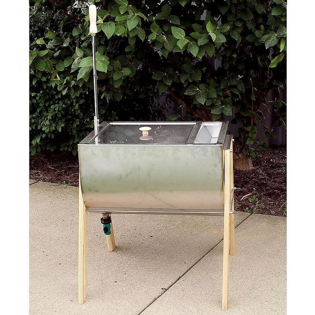 15 Gallon Laundry Agitator Hand Washer Tub and Wringer with Wooden Legs A775147