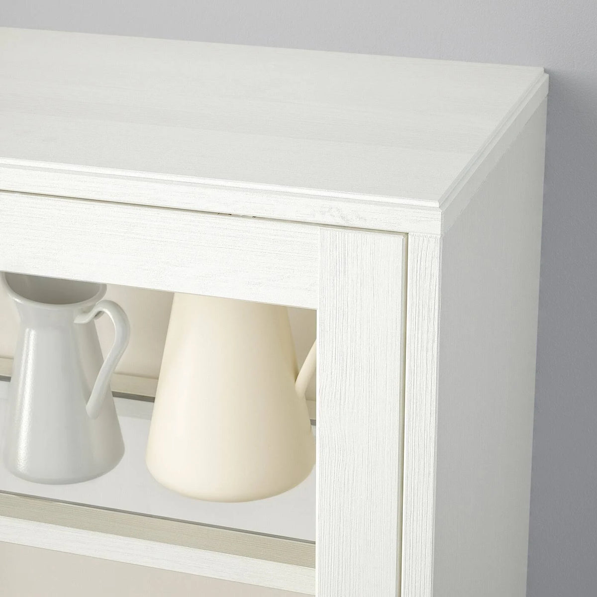 White Glass-Door Cabinet G480037
