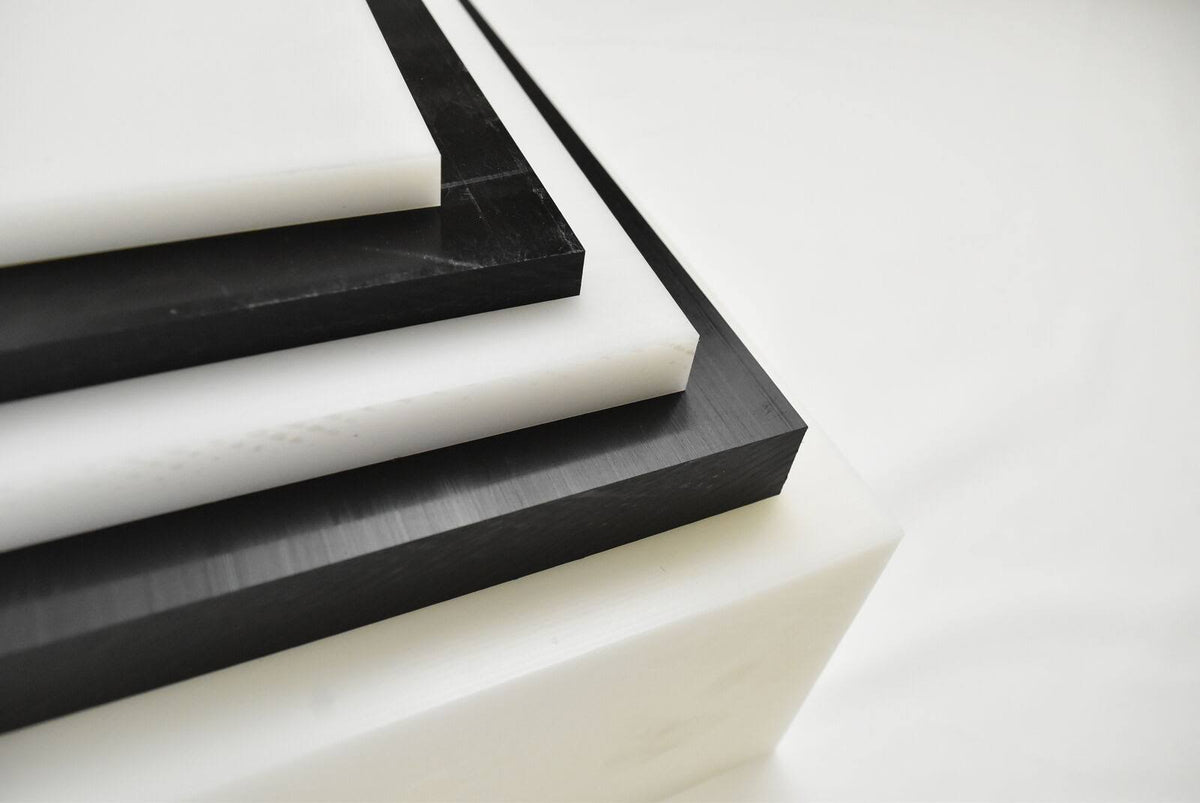 White Delrin Acetal Copolymer Plastic Sheet 3 inch x 6 inch x 12 inch E951678