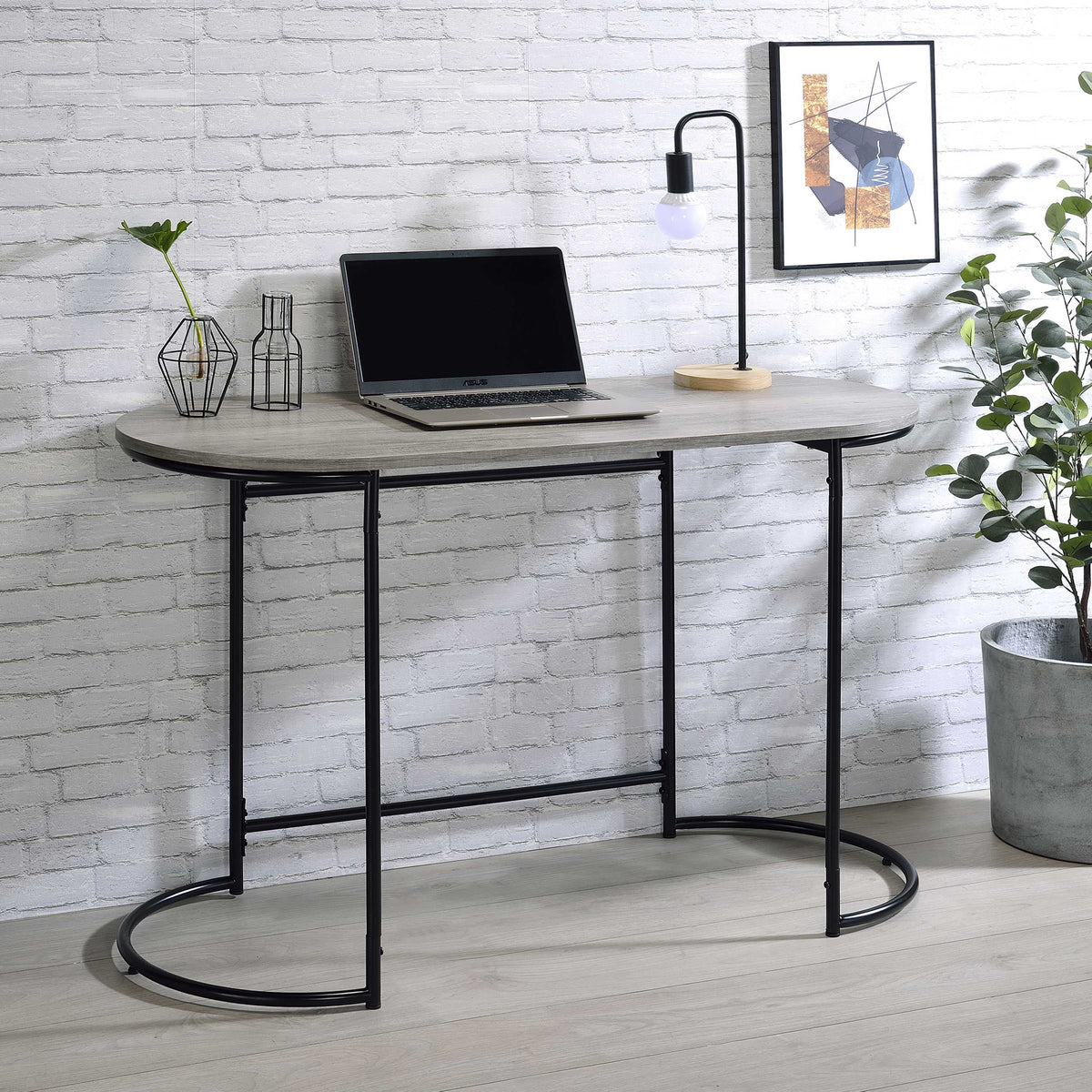 Black and Walnut Writing Desk R212