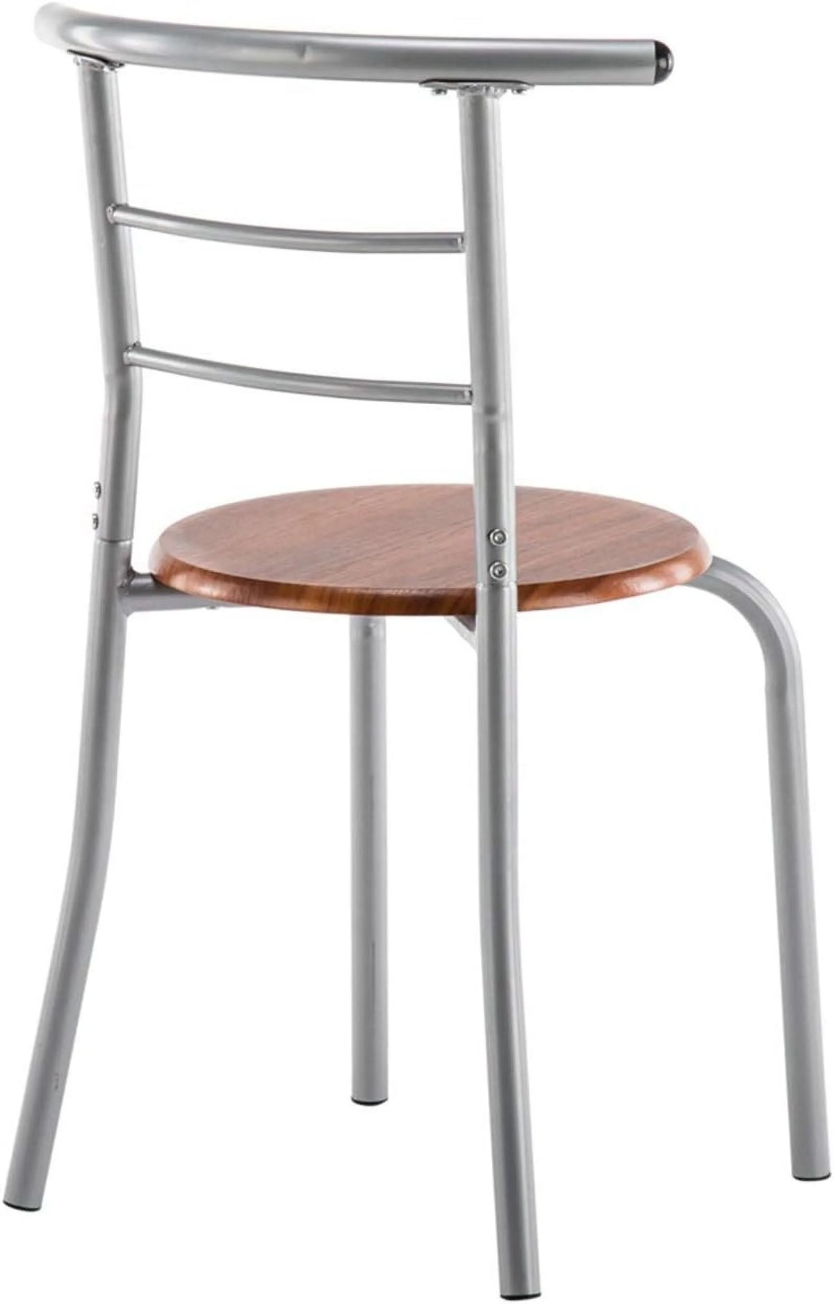 Brown Wood Grain PVC Breakfast Table and Chairs Set N1609