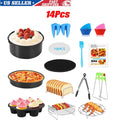 14 Pcs BBQ Tools Air Fryer Accessories with Storage Bag B558