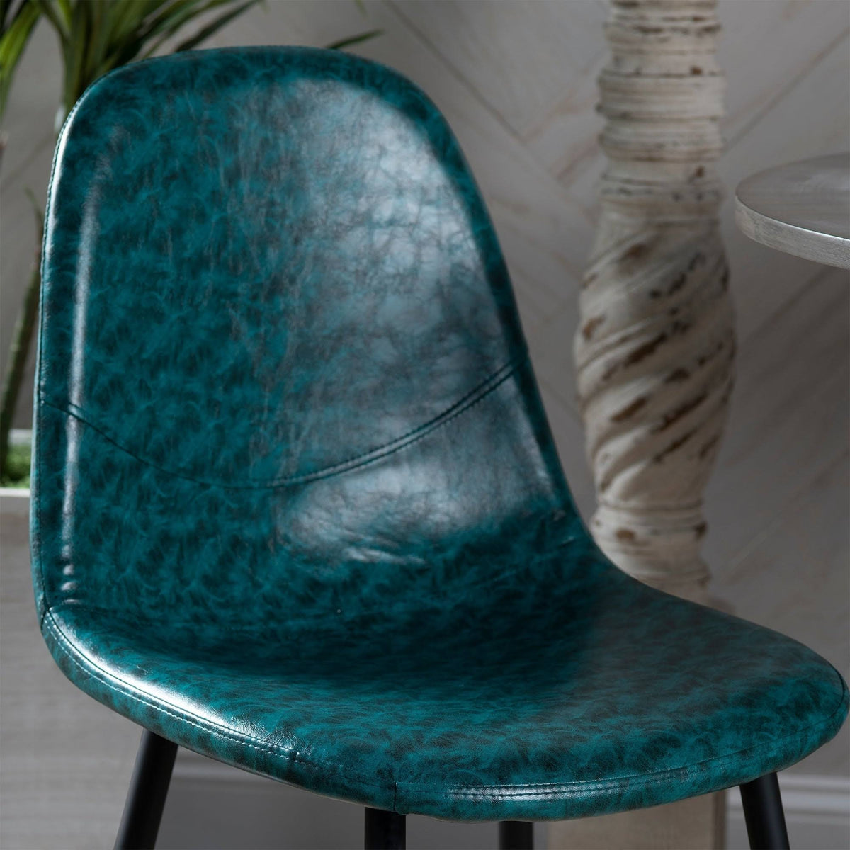 Blue and Black Set of 2 Dining Chair E656