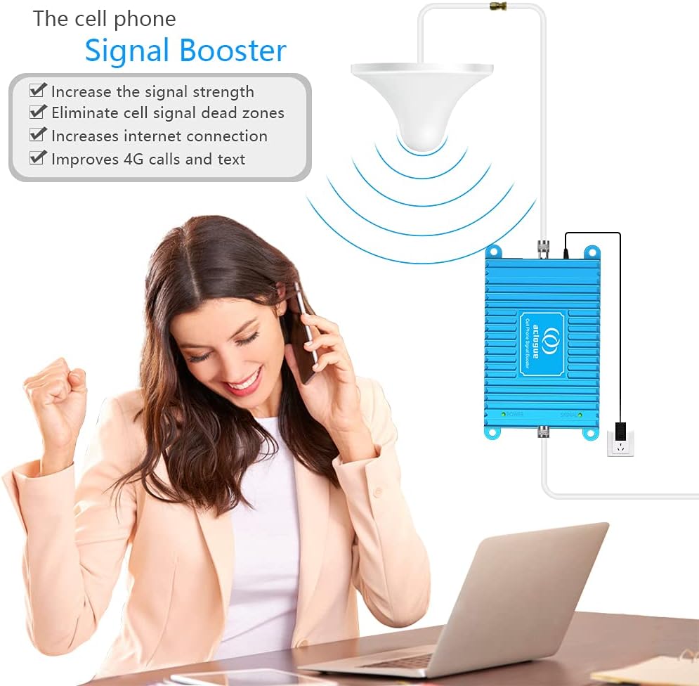 Blue Cell Phone Signal Booster 5G 4G LTE 700MHz Band 12/17 FDD B16813