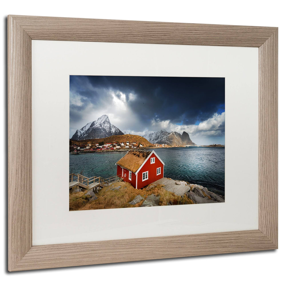 Matted Framed Photographic Print 11x22 H x 14x22 W x 0.5x22 D Birch L163839