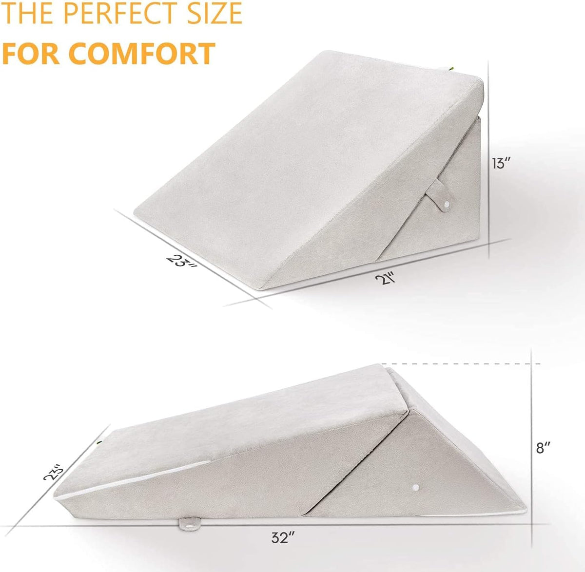 Adjustable Memory Foam Bed Wedge Pillow with Washable Cover S642157