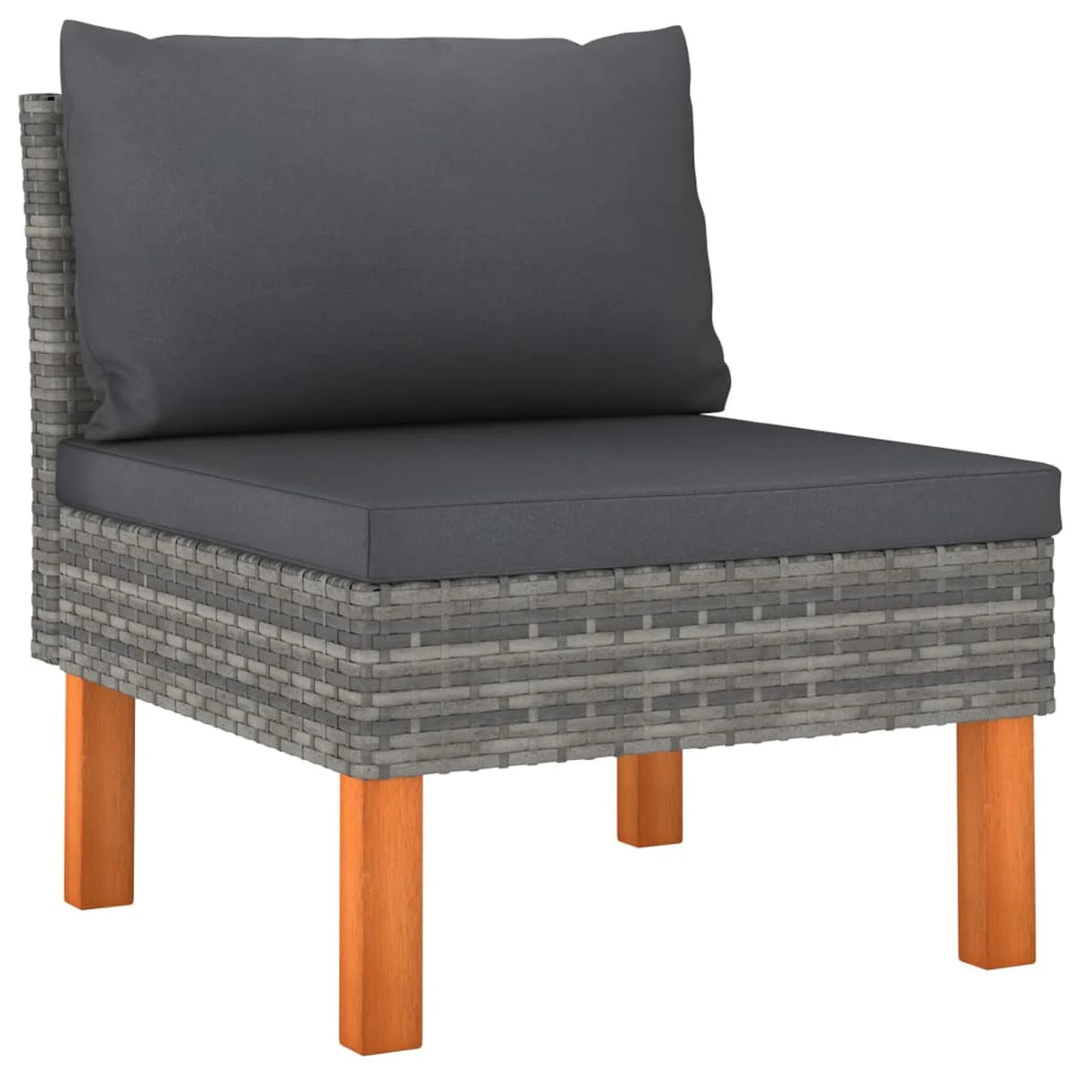 6 Piece Gray Poly Rattan Sectional Outdoor Furniture Set M7337
